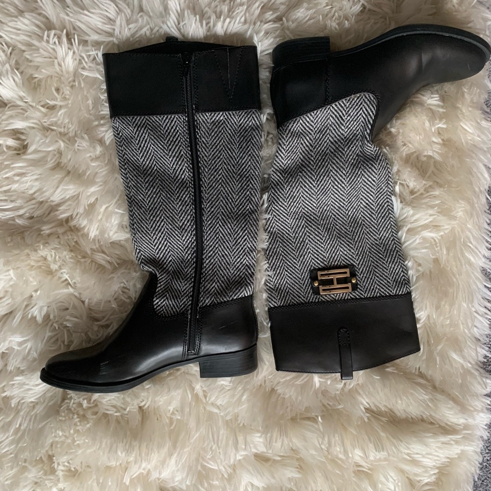 Tommy Hilfiger houndstooth boots